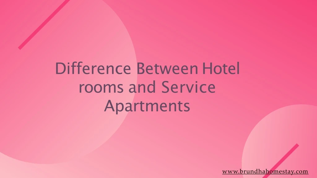 difference between hotel rooms and service apartments