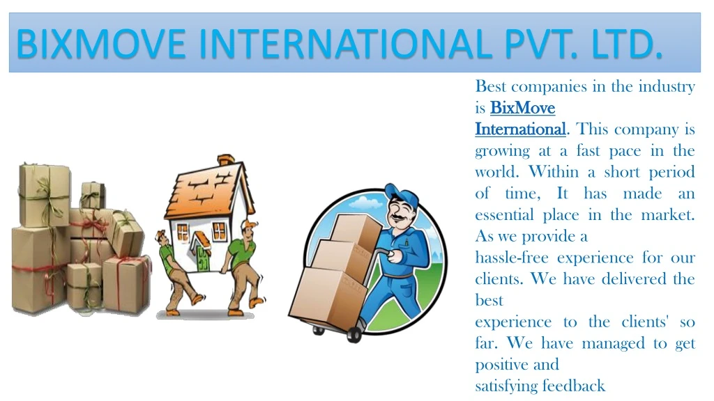 bixmove international pvt ltd