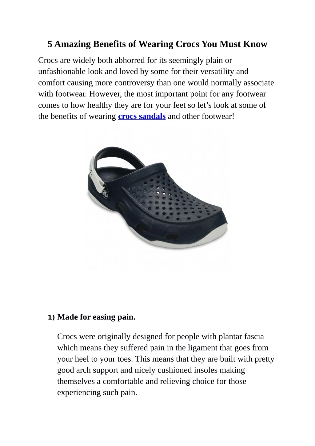 5 amazing benefits of wearing crocs you must know