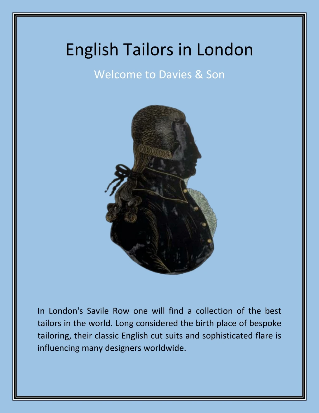english tailors in london
