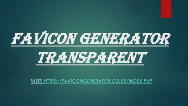 Favicon generator transparent