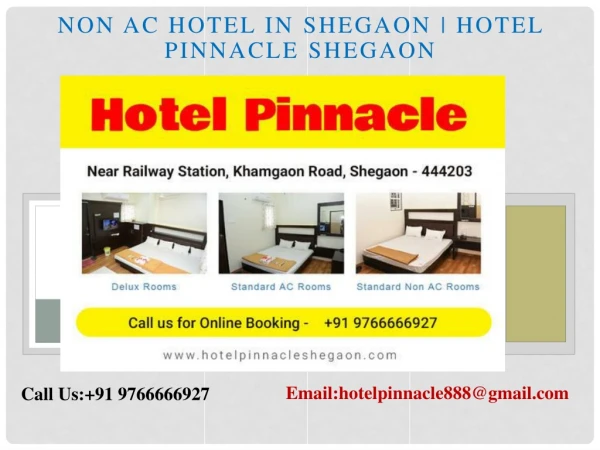 Hotels Near Railway Station Shegaon | Hotel Pinnacle Shegaon