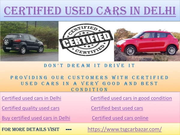Certified used cars