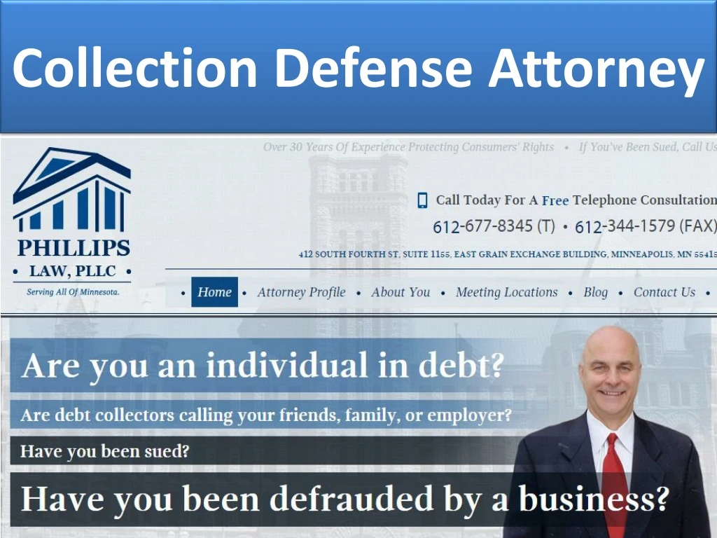 collection defense attorney