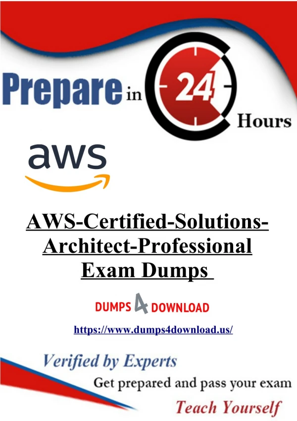 AWS-Certified-Solutions-Architect-Professional Exam - AWS - CSAP Dumps - Dumps4Download.us