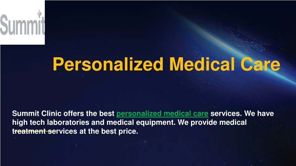 personalized medical care