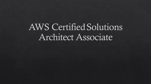 AWS Solution Architect Associate Online Exam Dumps