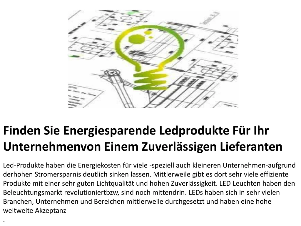 finden sie energiesparende ledprodukte