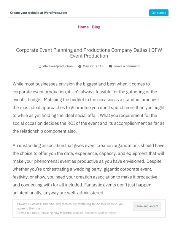 Corporate Event Planning and Productions Company Dallas