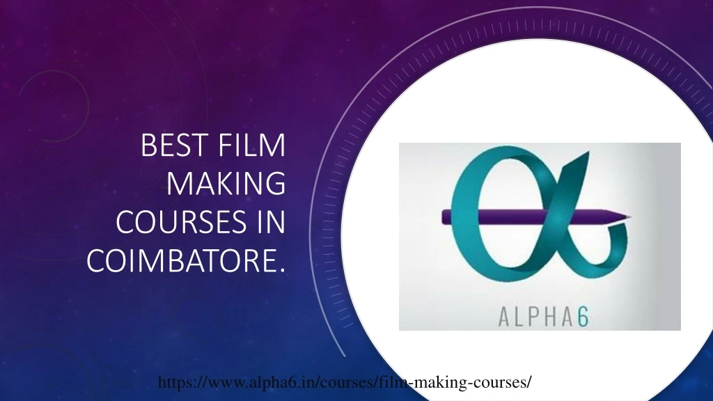 best film making courses in coimbatore