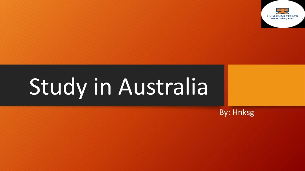 study in australia