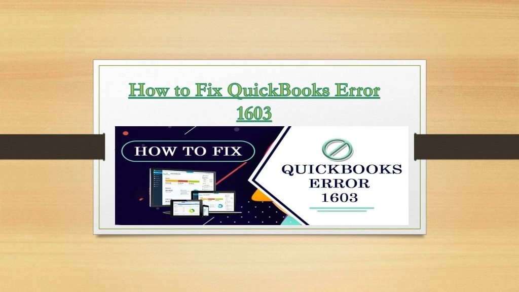 how to fix quickbooks error 1603