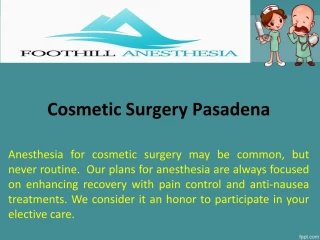 Cosmetic Surgery - slide 1