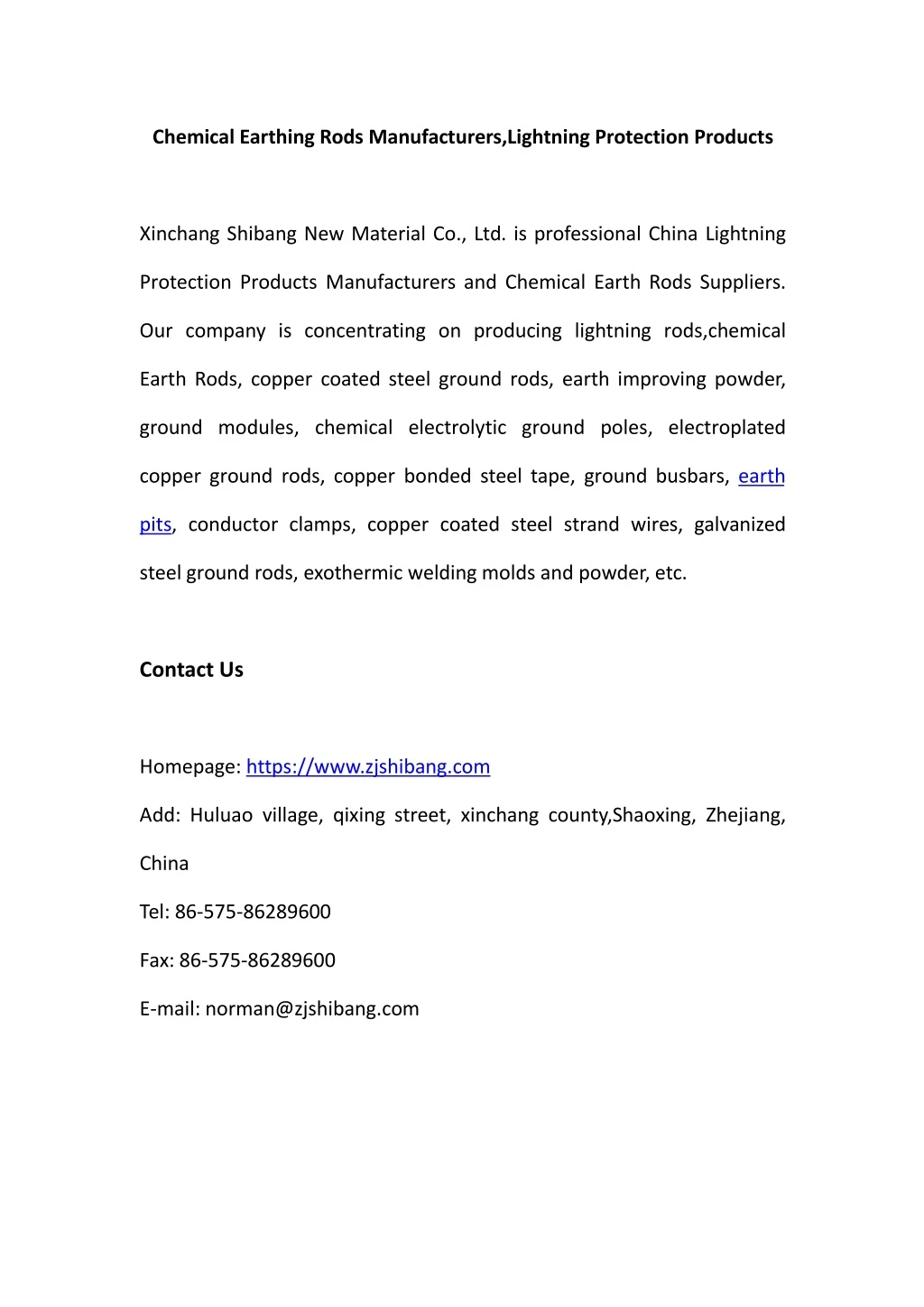 chemical earthing rods manufacturers lightning