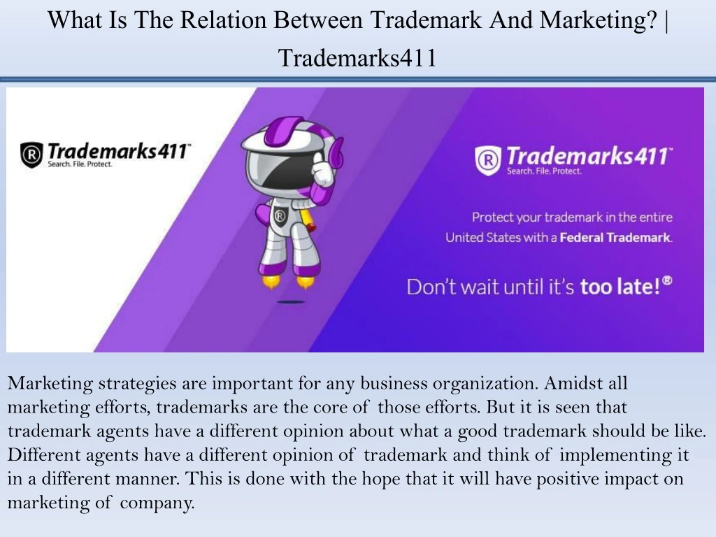 what is the relation between trademark