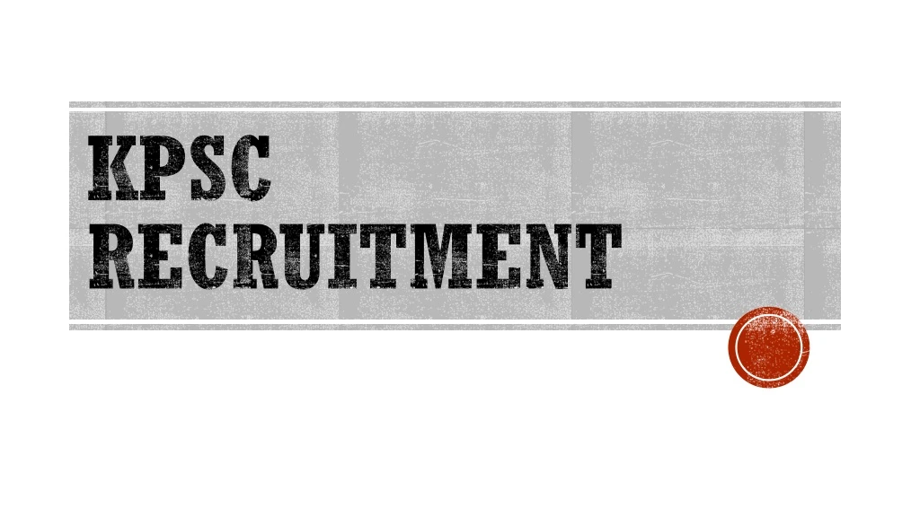 kpsc recruitment