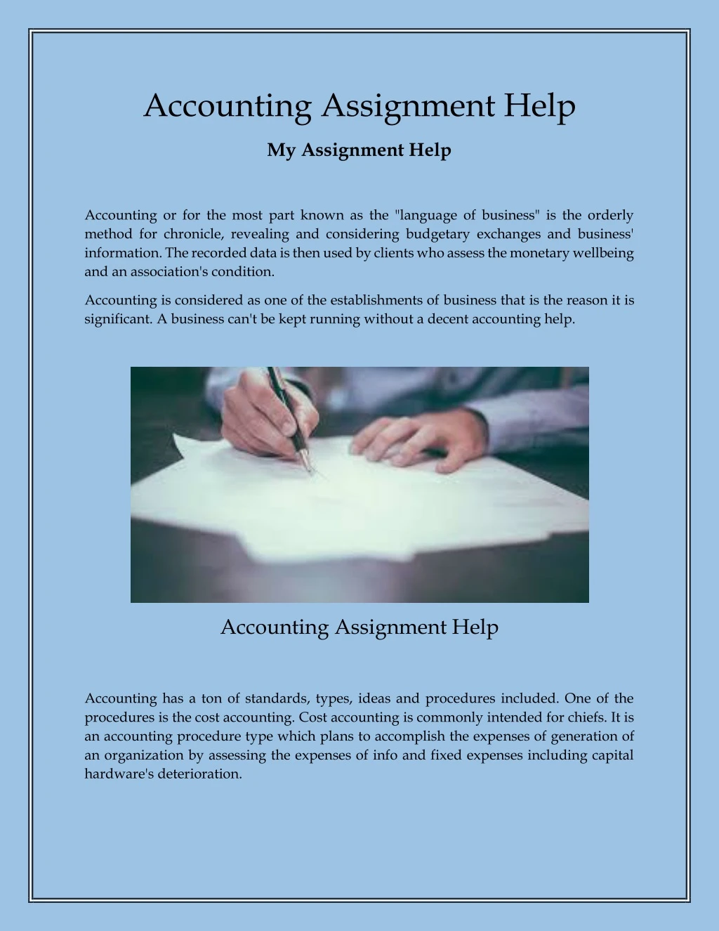 accounting assignment help