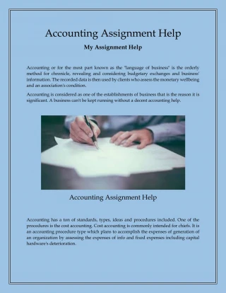 Accounting assignment help - slide 1