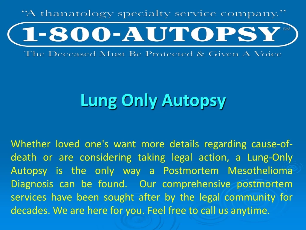 lung only autopsy