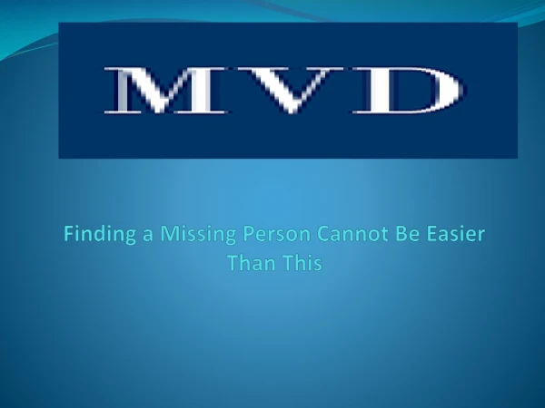finding a missing person cannot be easier than this