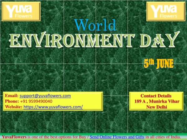 Send Plant Gifts on World Environment Day - YuvaFlowers