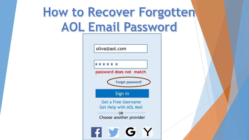 how to recover forgotten aol email password