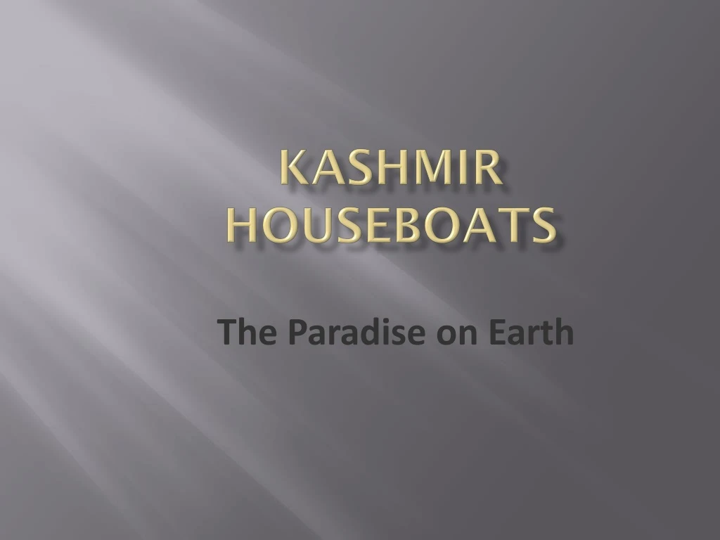 k ashmir houseboats