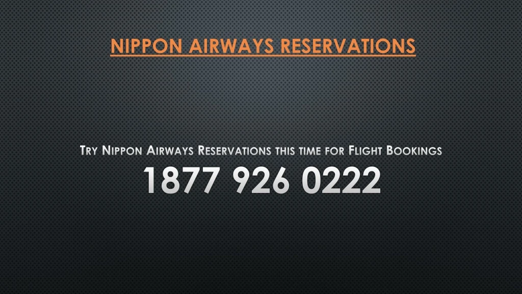 nippon airways reservations
