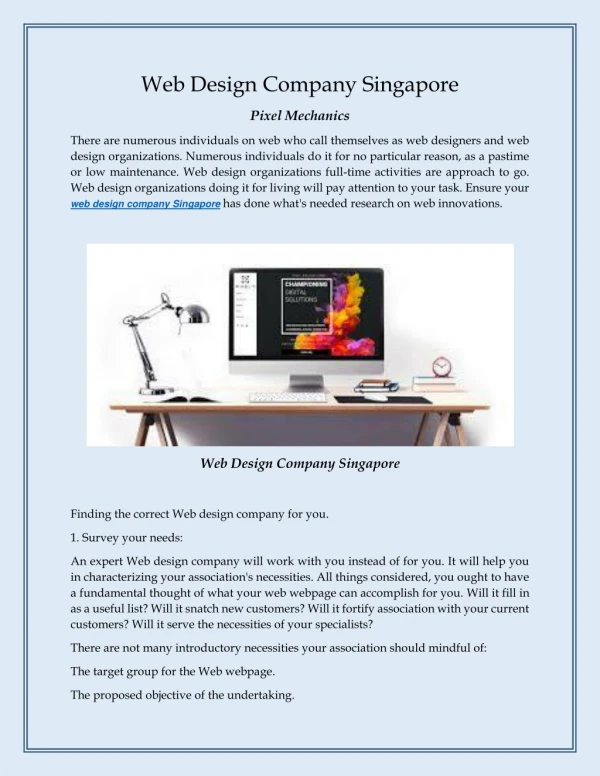 Web design company singapore