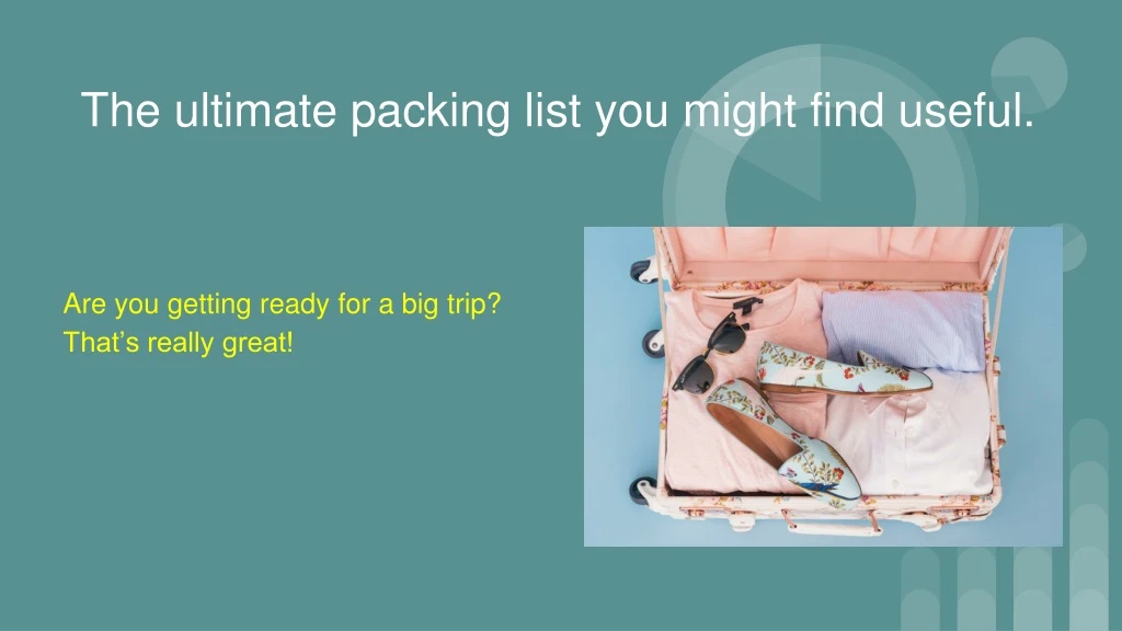 the ultimate packing list you might find useful