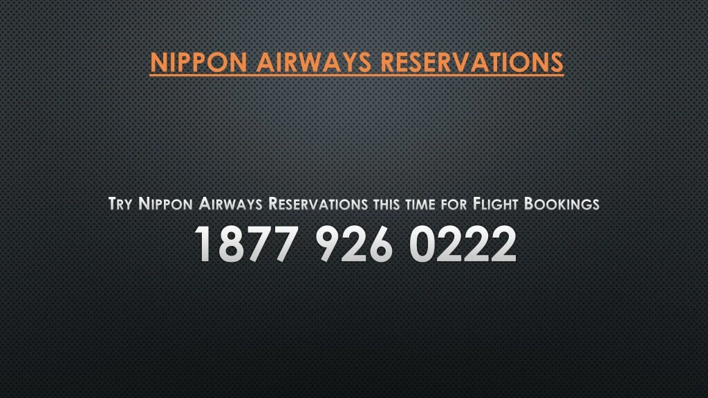 nippon airways reservations