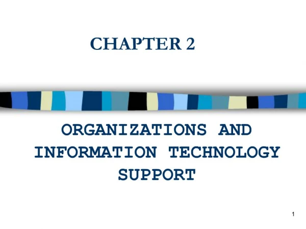ORGANIZATIONS AND INFORMATION TECHNOLOGY SUPPORT