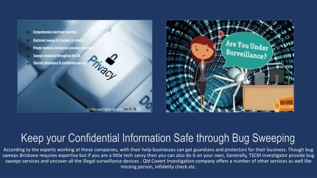 keep your confidential information safe through bug sweeping