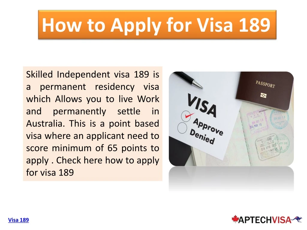 how to apply for visa 189