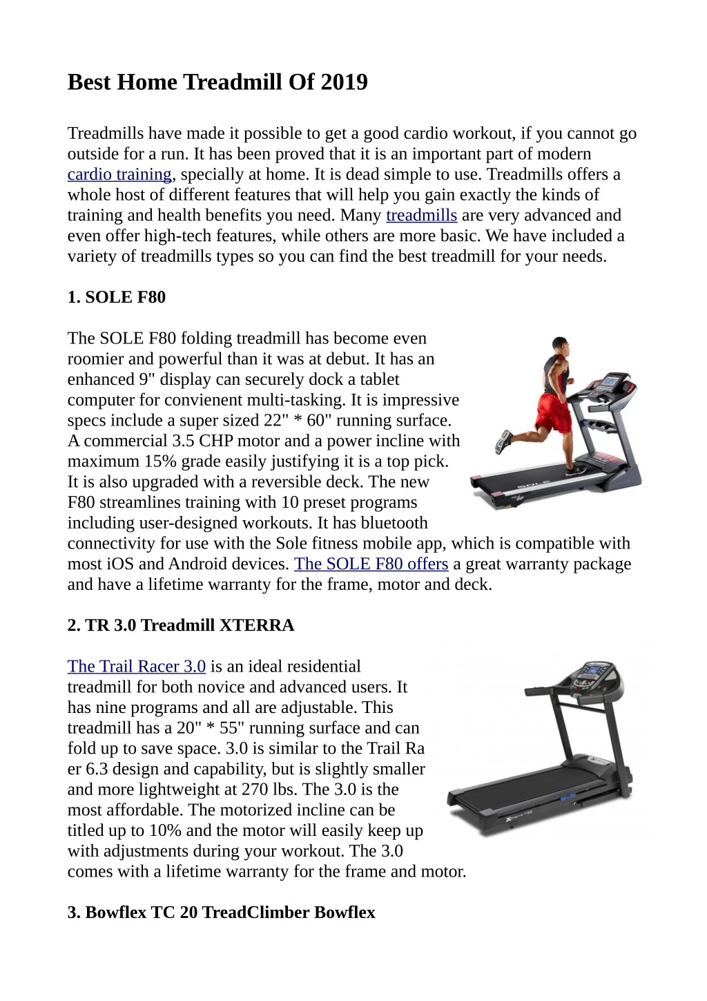 best home treadmill of 2019