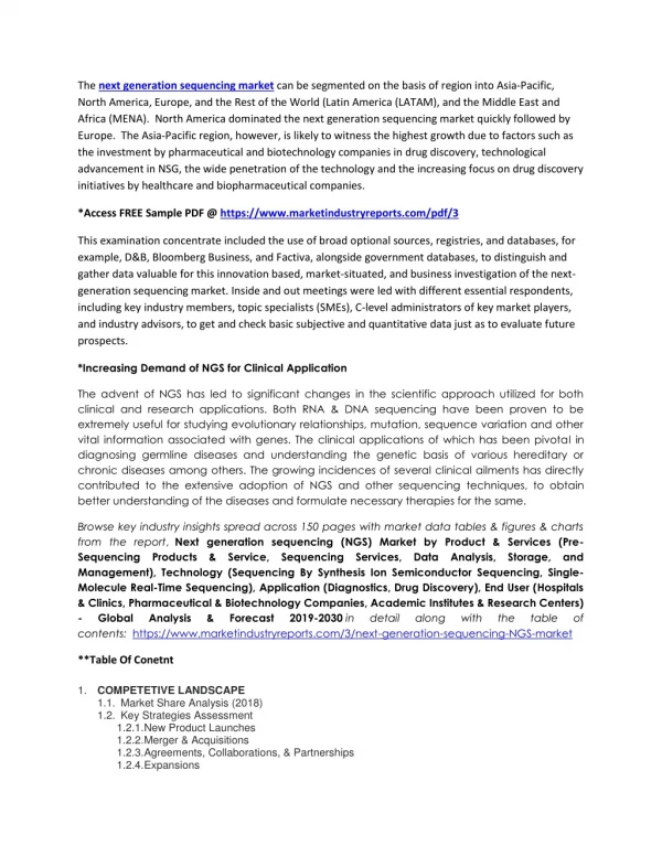 the next generation sequencing market