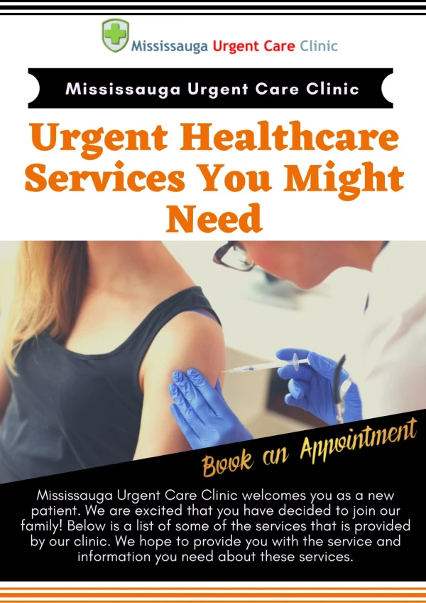 Urgent Healthcare Services You Might Need | Mississauga Walk In Clinic