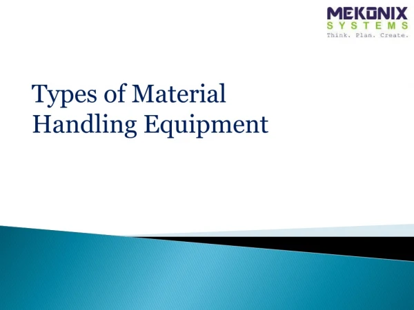 Types of Material Handling Equipment