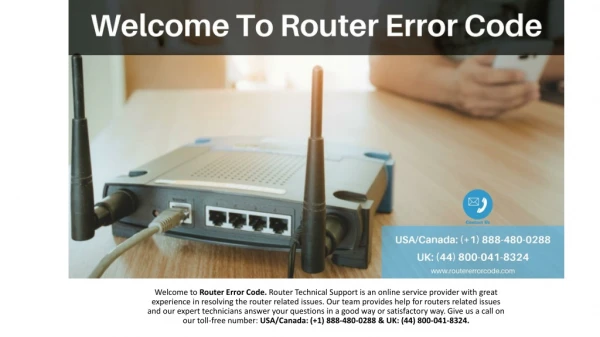 Router Error Code | Call Now ( 1) 888-480-0288