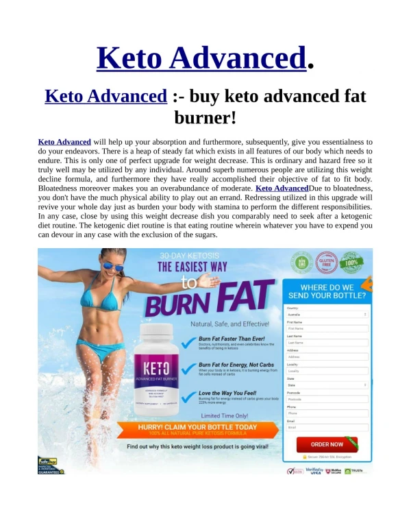 Best Make Keto Advanced You Will Read This Year (in 2015)