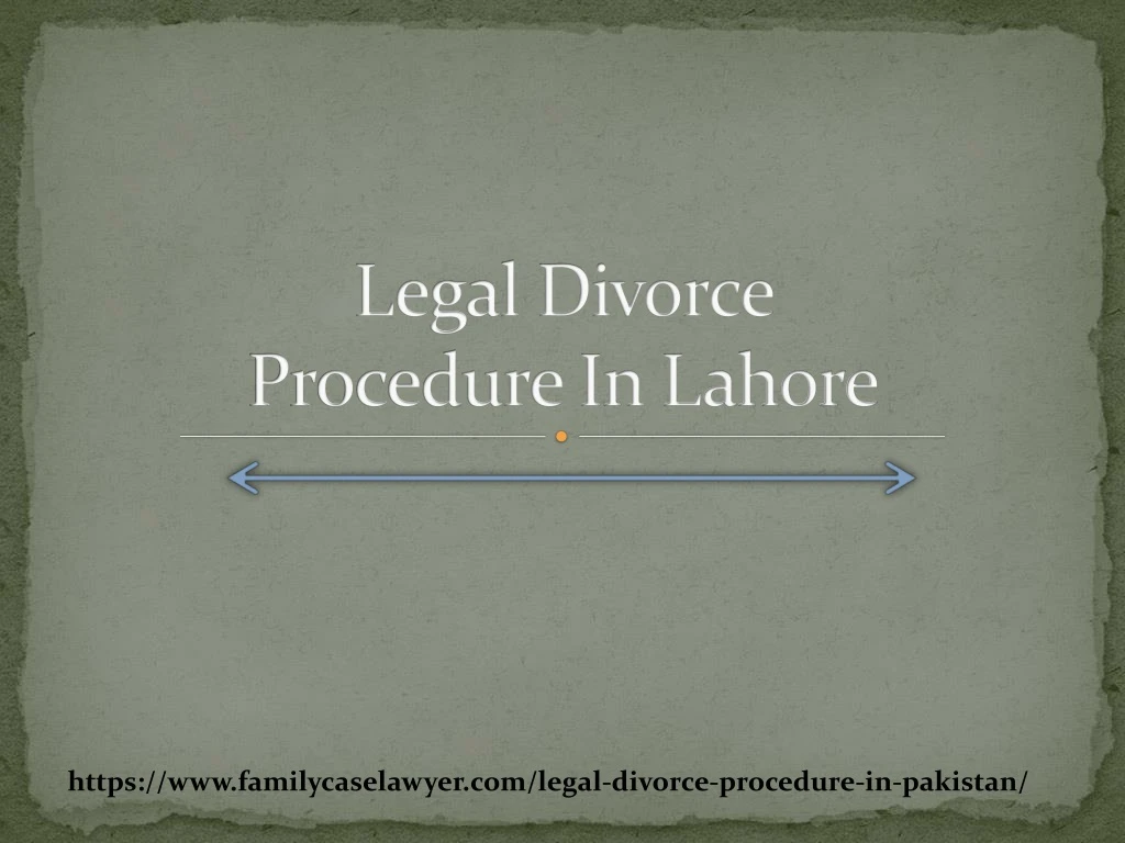 legal divorce procedure in lahore
