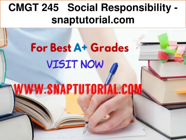 CMGT 245 Social Responsibility - snaptutorial.com