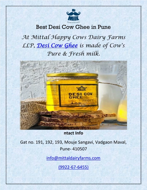 Best Desi Cow Ghee in Pune