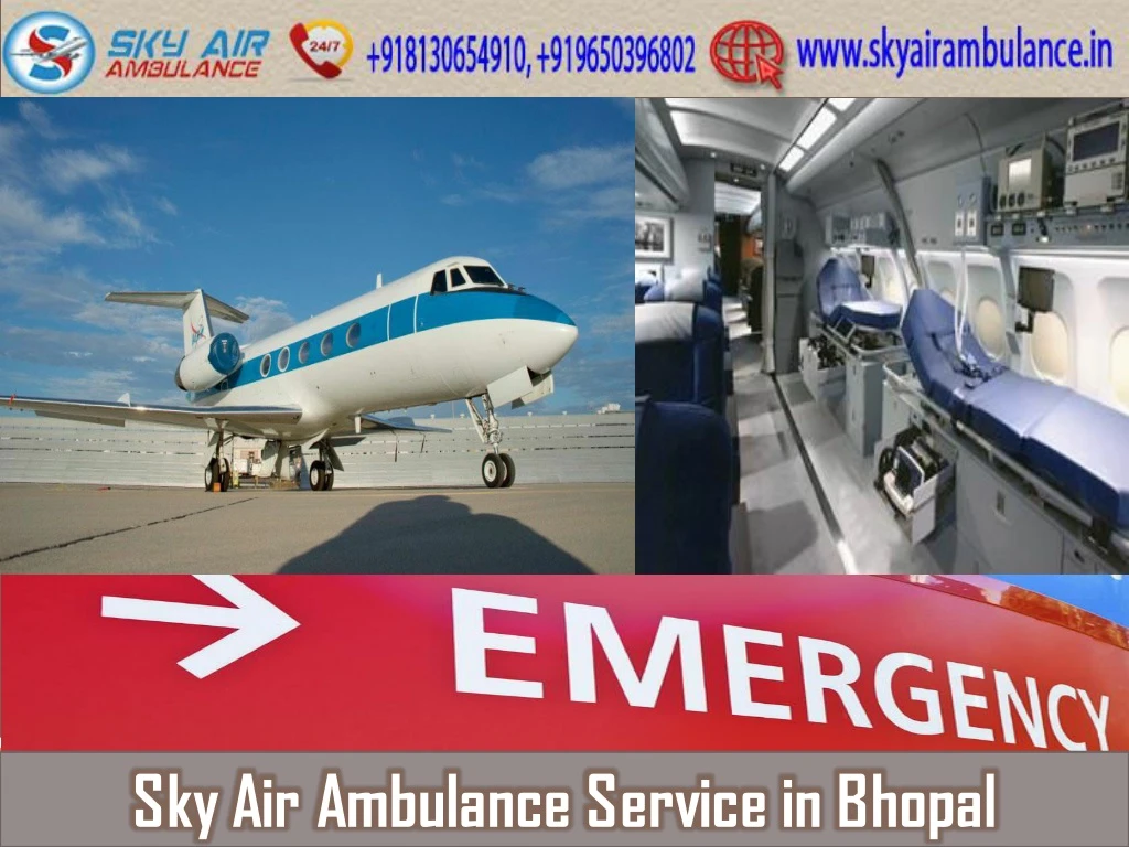 sky air ambulance service in bhopal