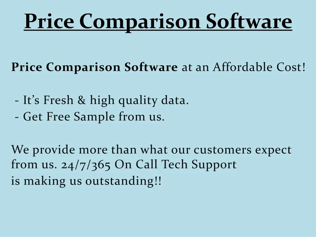 price comparison software