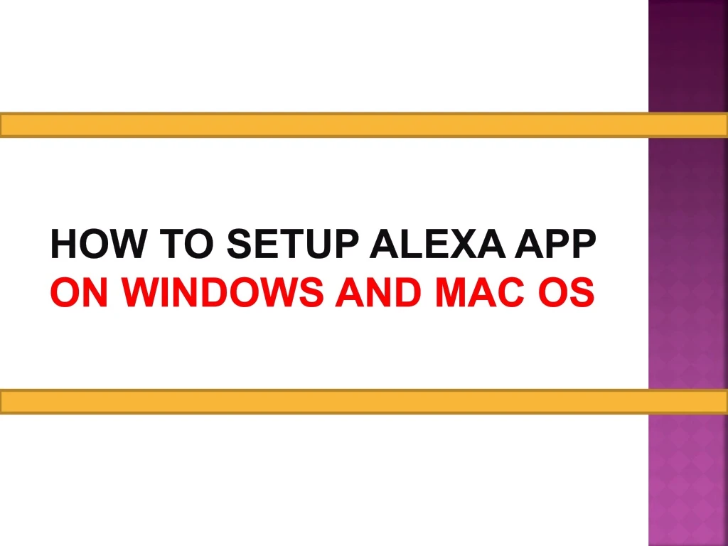 how to setup alexa app on windows and mac os
