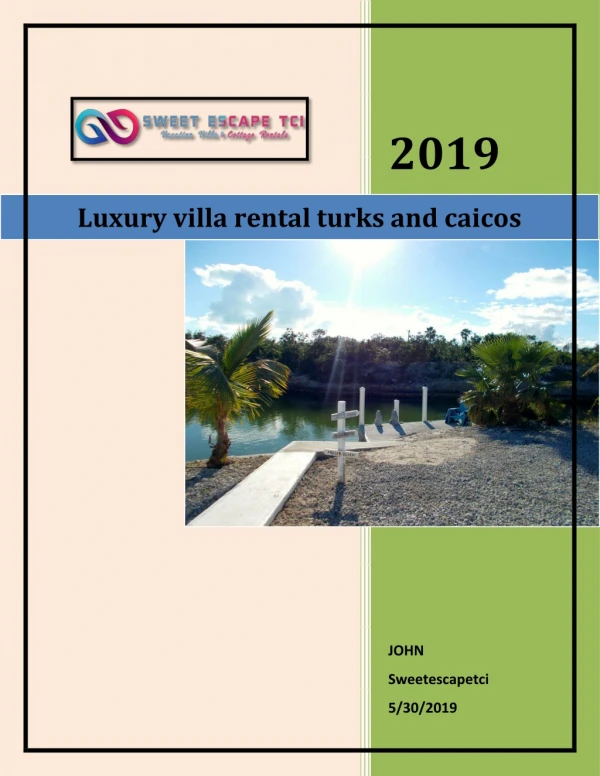 luxury villa rental turks and caicos