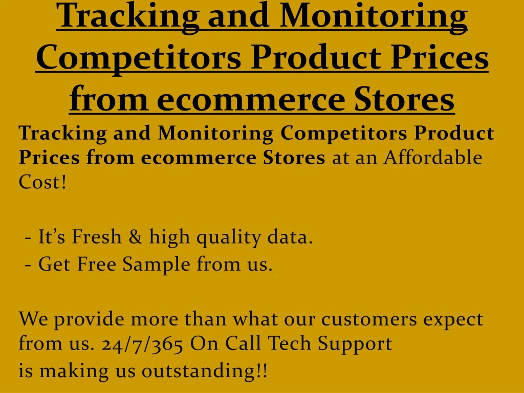 tracking and monitoring competitors product prices from ecommerce stores