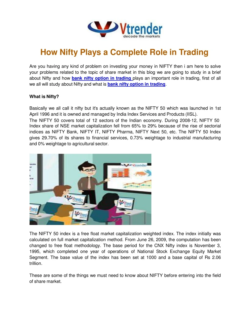 how nifty plays a complete role in trading