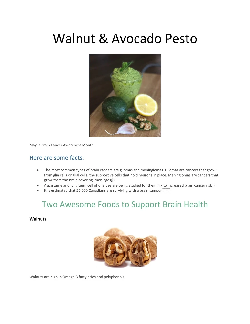 walnut avocado pesto